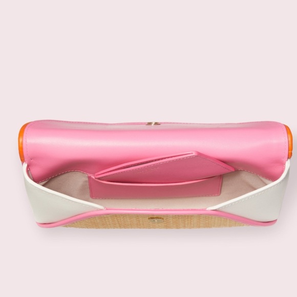 SOLD⛔️Authentic Kate Spade Straw/Leather Clutch/… - Picture 6 of 8